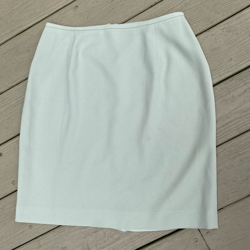 EVAN PICONE - Elegant Pastel Green Pencil Skirt, Size: 14